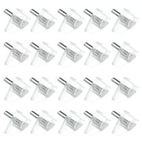 LAMIRO 20 pcs Clear Shelf Pegs Kitchen Cabinet Shelf Pin Shelf Support Peg Cabinet Shelf Pegs