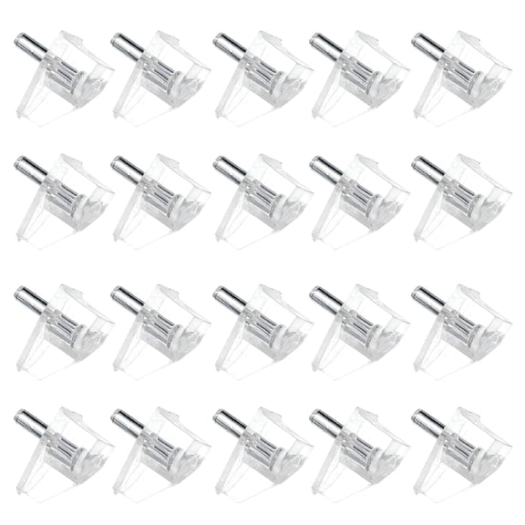 LAMIRO 20 pcs Clear Shelf Pegs Kitchen Cabinet Shelf Pin Shelf Support Peg Cabinet Shelf Pegs