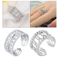 thumbnail image 4 of Joyería Vintage 2 Piezas Abierto de Plata Zulema Anillos Abiertos, 4 of 7