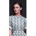 thumbnail image 2 of Bimba Robe Longue Imprimée en Rayonne à Feuilles et Anémones, Taille Smockée, Fente Latérale, Robe pour Femme - Xxx-Grand, 2 of 6