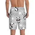 thumbnail image 2 of Balery Pandas Men's Cotton Knit Pajama Shorts Waistband & Pockets,Short Pajama Pants-X-Large, 2 of 8