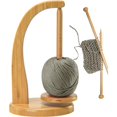 thumbnail image 3 of Portable Durable Magnetic Levitation Handmade Rotatable Yarn Spinner Yarn Ball Storage Rack Yarn Holder Wool Yarn Winder LOG COLOR, 3 of 8