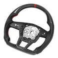 thumbnail image 2 of Custom Steering Wheel, Perforated Leather Stable High Heat Tolerance Red Stitching Steering Wheels D Type Oxidation Protection  For Car, 2 of 8