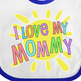 thumbnail image 4 of Inktastic I Love My Mommy Sun and Rainbow Letters Boys or Girls Baby Bib, 4 of 4