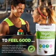 Healblend Organic Vegan Protein Powder - Plant Based Pea Protein Isolate Gluten-Free, Non-GMO, Erythritol-Free, Soy-Free, Dairy-Free, Chocolate Flavor - 2-Pack - 2lb