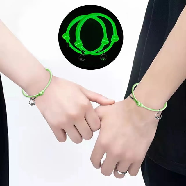 Valentine's Day Couple Bracelets Glow In The Dark Rope Vow Sea Braided Pair For Men And Women