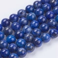 thumbnail image 1 of Natural Lapis Lazuli(Filled Color Glue) Beads Strands Dyed Grade A Round 8mm Hole: 0.8mm about 46pcs/strand 15.3 inch, 1 of 3