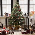 thumbnail image 4 of Gymax 8-Panel Adjustable Pet Safety Fence w/Auto-close Door & Double Locking System Black, 4 of 10