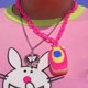 thumbnail image 4 of Kawaii Pacifiers Pendant Necklace For Women Y2k Jewelry Chunky Bead Chain--Pink-Product code 47122 Pink, 4 of 4