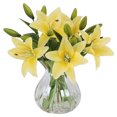 thumbnail image 1 of Flor artificial boda simulación nupcial decoración floral oficina en casa PVC flor falsa, amarillo 5 Piezas kenally HA000016-02B, 1 of 6