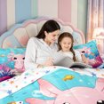 thumbnail image 5 of Manfei Ocean-Themed Axolotl 7 Pieces Full Size Bedding Sets,Animals Print Full Size Bed in a Bag,Colorful Stars Reversible, 5 of 7