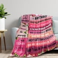 thumbnail image 2 of LHSHID Happy Birthday Blanket Birthday Gifts for Women Happy Birthday to You Soft Throw Blanket Happy Birthday Gifts for Women Women Girl Birthday Gift Ideas Womens Birthday Gifts Size 60x80in, 2 of 6