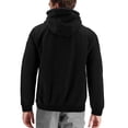 thumbnail image 2 of Men's Classic Athletic Drawstring Fleece Sport Gym Sweater Pullover Hoodie (Black, S), 2 of 3