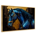 thumbnail image 1 of Cuadro Decorativo Canvas Revolution Elegancia Azul Oro 90x60 Marco dorado, 1 of 3