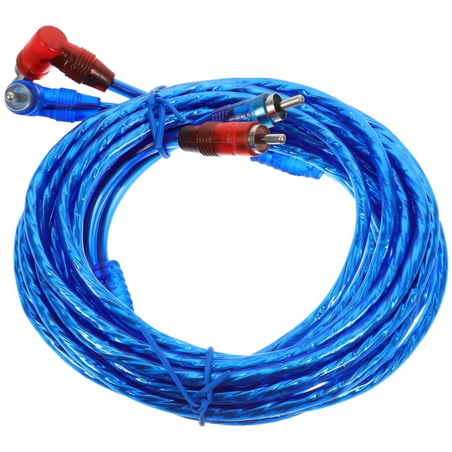 Blue RCA Audio Cable for Car Television Upgrade 5m Dual to Dual Rubber and Copper