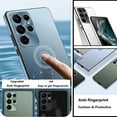 thumbnail image 5 of Cowithday for Samsung Galaxy s22 Ultra 5G Case 2022 [Military Drop Protection] Metal Aluminum Camera Cover Matte Hard PC Back/Soft TPU Bumper Shockproof Case for Galaxy s22 Ultra 6.8" 2022, Black, 5 of 8