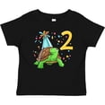thumbnail image 3 of Inktastic 2nd Birthday Cute Turtle in Party Hat with Confetti Boys or Girls Baby T-Shirt, 3 of 5
