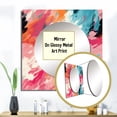 thumbnail image 3 of Designart "Feathered Spectrum II" Abstract Square Mirror For Wall Decor - Large Multicolor Square Mirror Printed Wall Decor - Modern Square Living Room Mirror, 3 of 5