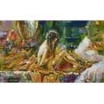 thumbnail image 2 of Chodyukov, Aleksander 18x12 Gold Ornate Wood Framed with Double Matting Museum Art Print Titled - She just woke up, 2 of 4