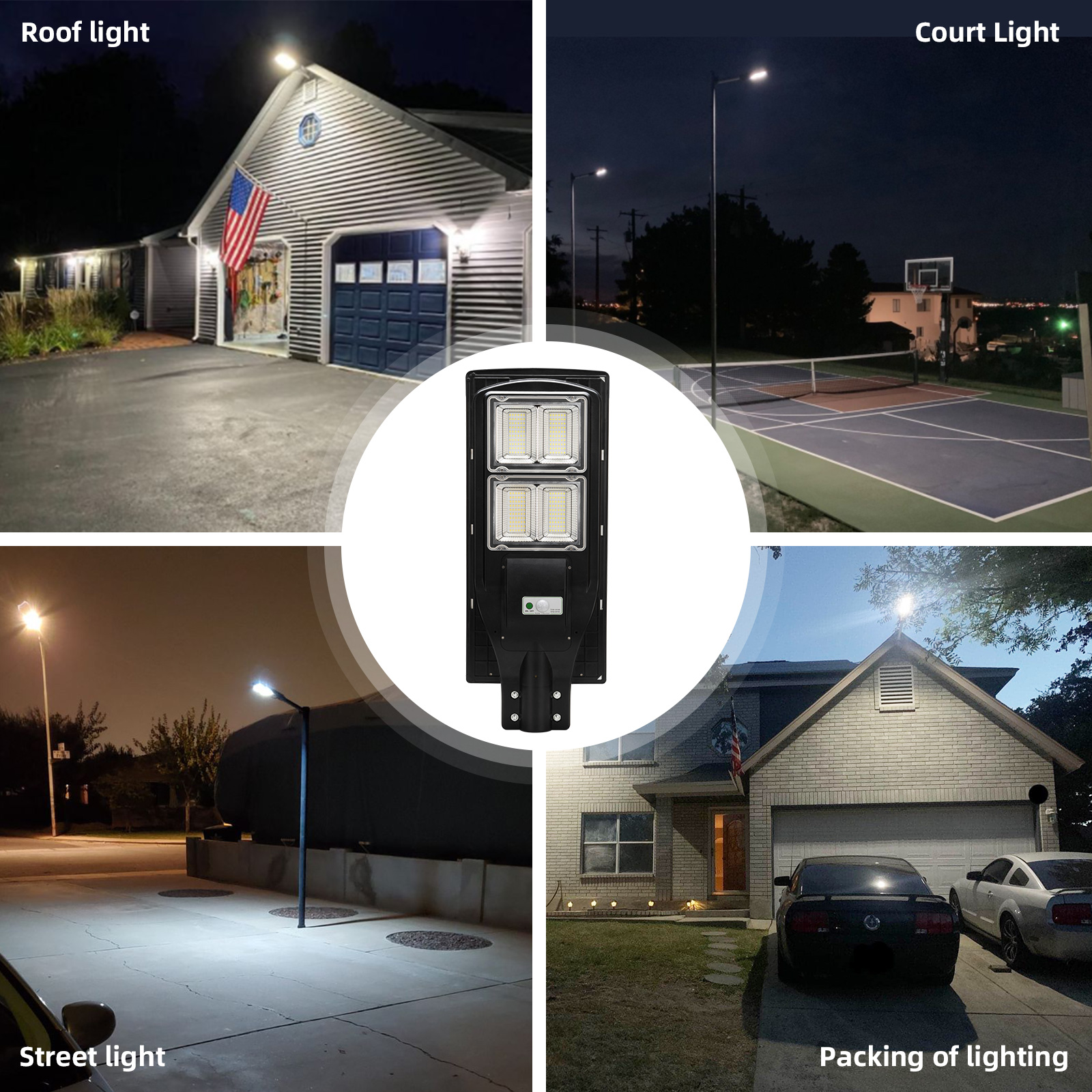 LANGY 120W Solar Street Lights 12000 Lumens Outdoor, 18000mAH Battery,  240LED Chips Street Light Solar Powered with Remote Control, Dusk to Dawn  Motion Sensor Waterproof for Garden, Yard
