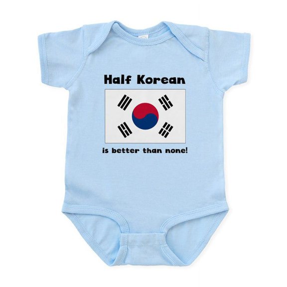 CafePress - Half Korean Body Suit - Baby Light Bodysuit, Size Newborn - 24 Months