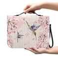 thumbnail image 2 of Kuiaobaty Hummingbird Cherry Blossom Print Bible Cover for Women Men Lightweight Bible Case PU Leather Organizer Expand Brief Case Journal Case Christian Purses Handbags with Wrist Strap, XL, 2 of 7