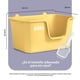 thumbnail image 4 of Arenero Esquimal Amarillo con Paredes Altas para Gato, 4 of 6
