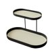 thumbnail image 1 of Organizador de encimera de baño, bandeja de almacenamiento de cosméticos de dos niveles, perfume para maquillaje Estilo A, 1 of 8