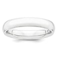 thumbnail image 3 of Platinum 4mm Half-Round Comfort Fit Lightweight Band Ring Size 9, 3 of 6