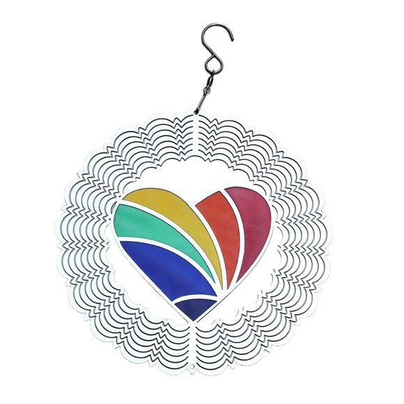 DOLITY Carillons Éoliens Rotatifs en Spirale Métallique 3D pour Jardin Porche