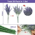 thumbnail image 3 of 20 Bundles Artificial Fall Flowers Outdoor Fall Decor Artificial Lavender Fake Plastic Plants UV Resistant Faux Plants Flowers Fall Autumn Thanksgiving Decorations Indoor Home Garden(Orange), 3 of 5