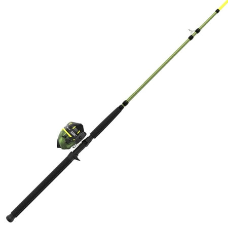 Zebco Big Cat Spincast Reel and Fishing Rod Combo  7-Foot Rod  Size 80 Reel  Green