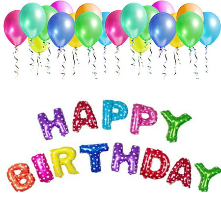 Happy Birthday  Balloons  Aluminum Foil  Banner Balloons  for 