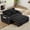 Black + Foam + 2 Sea, variant on Foldable Double Seat Recliner Sofa Bed, 3-in-1 Convertible Loveseat with Adjustable Backrest, Pull-Out Sleeper with USB & Type-C Ports, Cup Holders, Side Pockets, Blue Velvet for Small Spaces