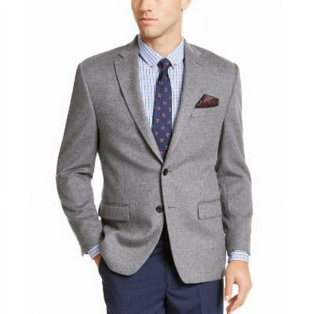 Ralph Lauren LIGHT GREY Luxury Wool Classic-Fit Sport Coat, US 46R
