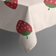 thumbnail image 4 of Red Strawberry Plants Fruit Light Pink Rectangle Tablecloth 60"x120",Waterproof Polyester Rectangle Table Cloth, Wipeable Spillproof Polyester Tablecloth for Dining, Camping, Indoor and Outdoor, 4 of 6