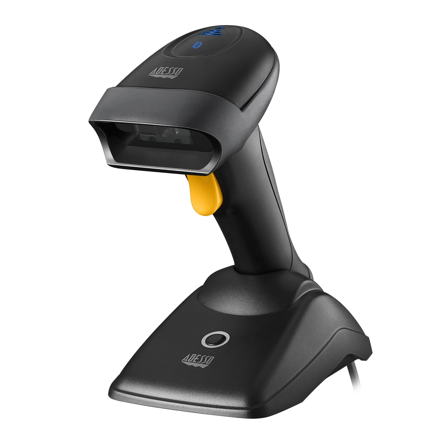 Adesso NuScan 2500 Bluetooth/2.4-GHz Dual-Mode Medical-Grade 2D Handheld Barcode Scanner with Charging Cradle