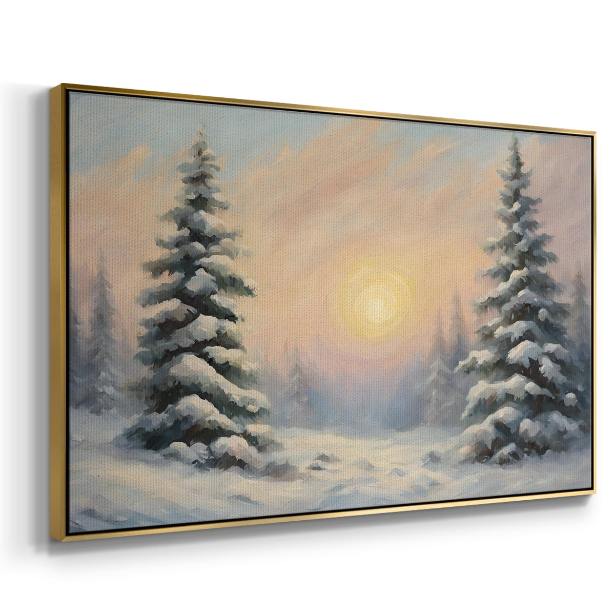 Vintage Landscape-CCIII By Wexford Home Framed in Gold Wood Gallery Wrapped Canvas 25 in. x 37 in.