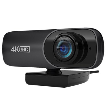 Onn Computer Camera onn 4K Webcam with Autofocus and Swivel Head, Built-in Dual Mics ...