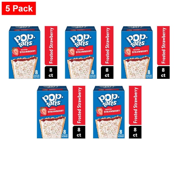 Pop-Tarts Frosted Strawberry Toaster Pastries 8 ct - 5 Pack