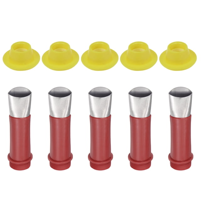 Unique Bargains 5 Pack 20mm Width Stainless Steel Caulk Nozzle Articulated Connect Applicator