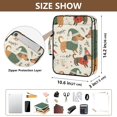 thumbnail image 3 of Haosy Accordion File Organizer Zipper Binder 500 Sheet 6-Tab Expanding File Folder Multi-Pocket 1.2 Inch 3 Ring Dachshunds Dog with Sweater and Hat, 3 of 7