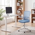 thumbnail image 2 of Gymax 2PCS Home Office Drafting Chair w/Flip-Up Armrests Adjustable Footrest Ring, 2 of 10