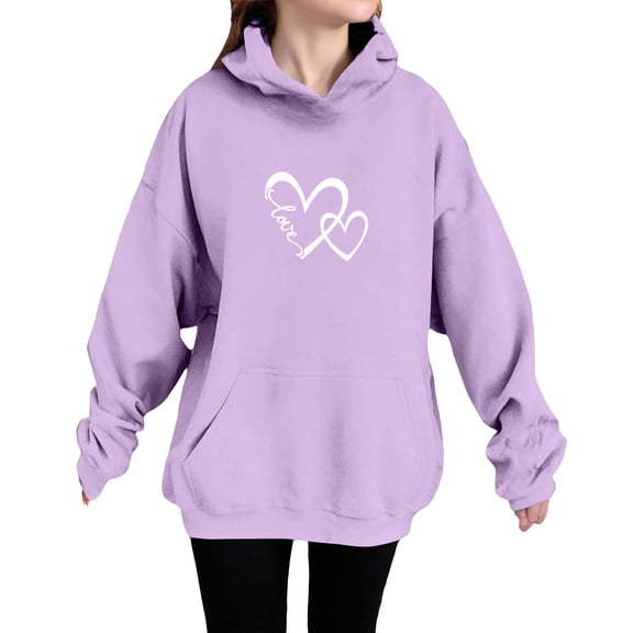 EnJoCho Youth Boys Girls Hooded Sweatshirt Fleece Pullover Top Fashion Casual Warm Winter Fall Cozy Comfortable Loungewear Kids Teen Clothes School Daily