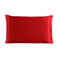 thumbnail image 1 of funda de almohada de seda Funda de almohada de seda de morera Ambos lados Funda de almohada Funda tamaño Queen Cremallera roja rojo Magideal funda de almohada de seda, 1 of 7