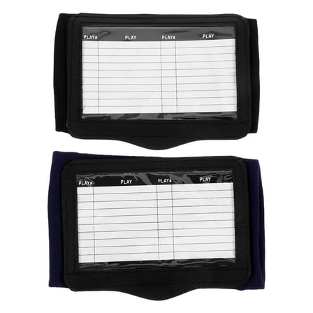 OUNONA 2-Pack Football Armbands with Playbook Wristbands for Tackle and Flag Football Players, Assorted Colors