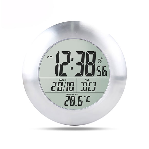 Reloj De Aleación De Aluminio Con Soporte De Succión Para Baño Con Termómetro Eigraketly HA015894-00
