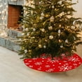 thumbnail image 6 of Christmas Tree Skirt 35 Inch Square Printed Design Polyester Fabric Holiday Decor Gift Display Mat Tree Bottom Decoration Festive Christmas Home Decor, 6 of 6