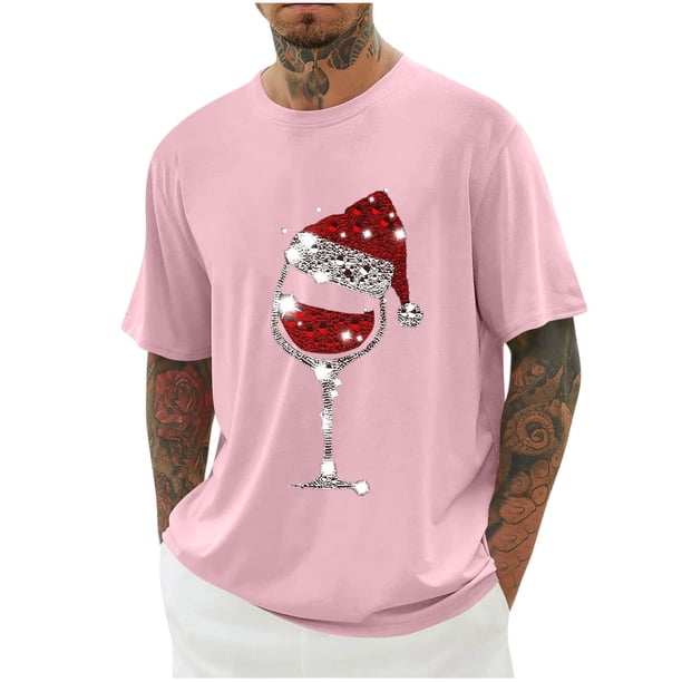Camisas de Manga Larga para Hombres Imprimir Casual Cuello Redondo Blusa de Manga Corta, Camisas de Lino para Hombres