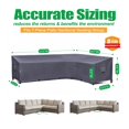 thumbnail image 2 of F&J Outdoors Premium Luxury Waterproof Outdoor Patio L-Shaped Cover - (113"Left+83"Right)W x 33.5"D x 31"H, 2 of 8